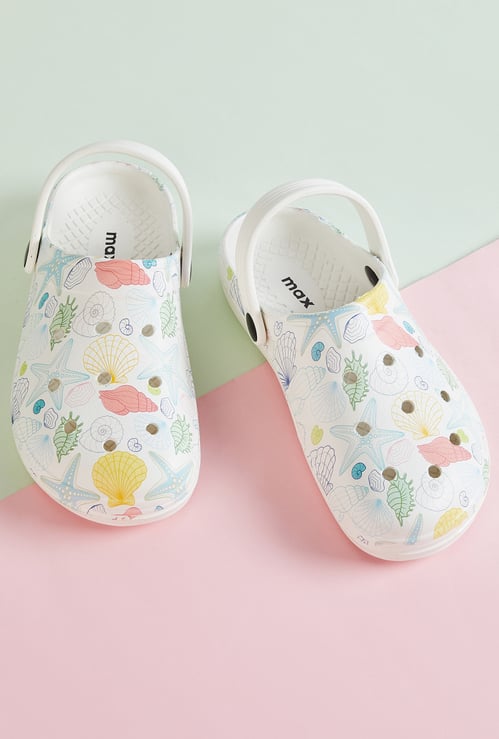 Girls Printed Clogs