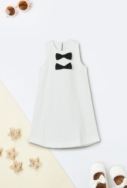 Girls Bow-Detailed Dress
