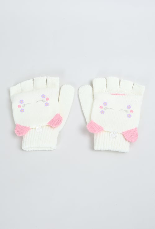 Boys Knit Applique Gloves