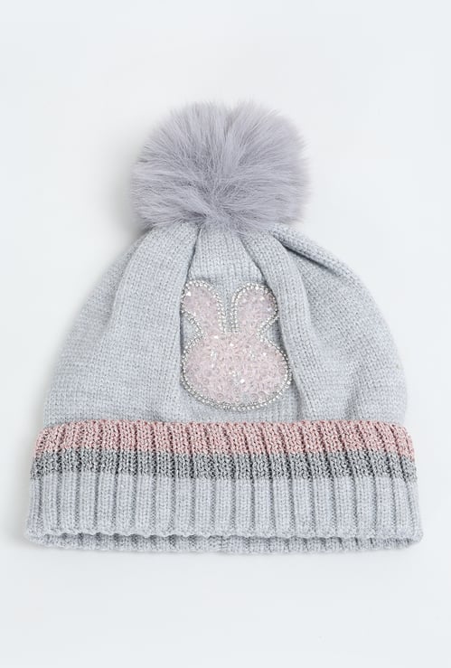 Girls Embellished Beanie
