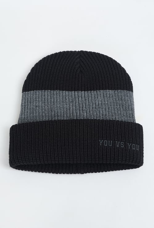 Boys Colourblock Knitted Beanie