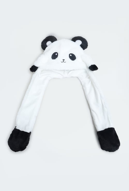 Kids Panda Fuzzy Beanie