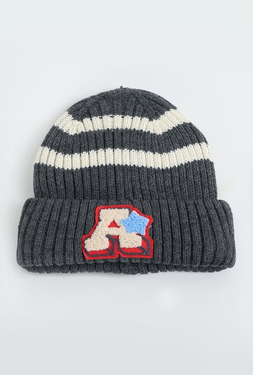 Boys Knit Striped Beanie