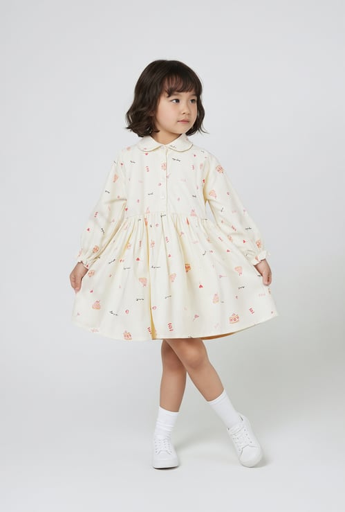 Girls Printed A-line Dress