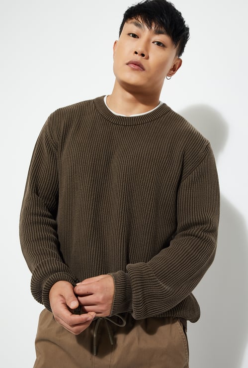 URB_N Men Ribbed Sweater