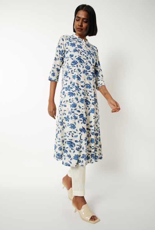 Women Floral Print A-line Kurta Set