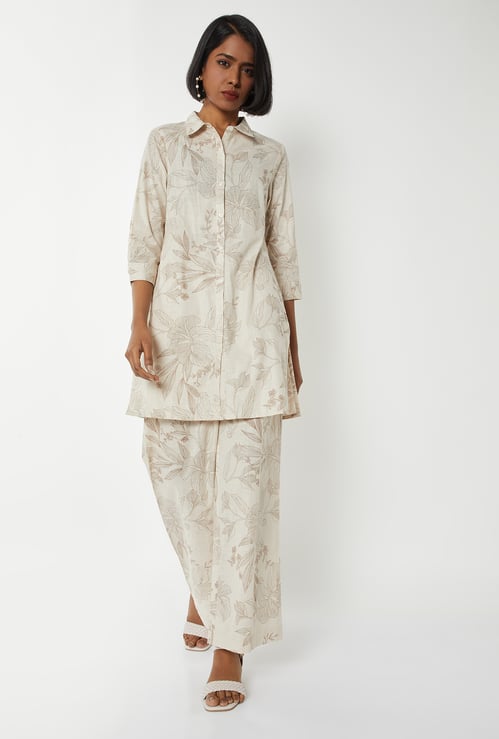 Women Floral Print Straight Co-ords Set