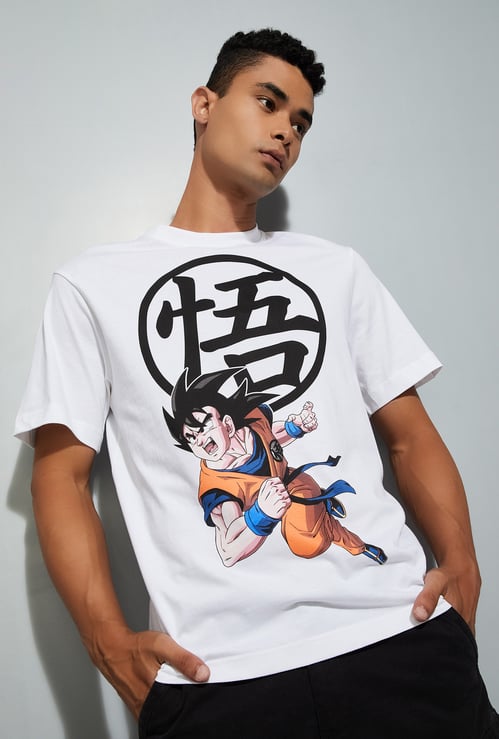 URB_N Men Dragon Ball-Z Print Regular Fit T-shirt