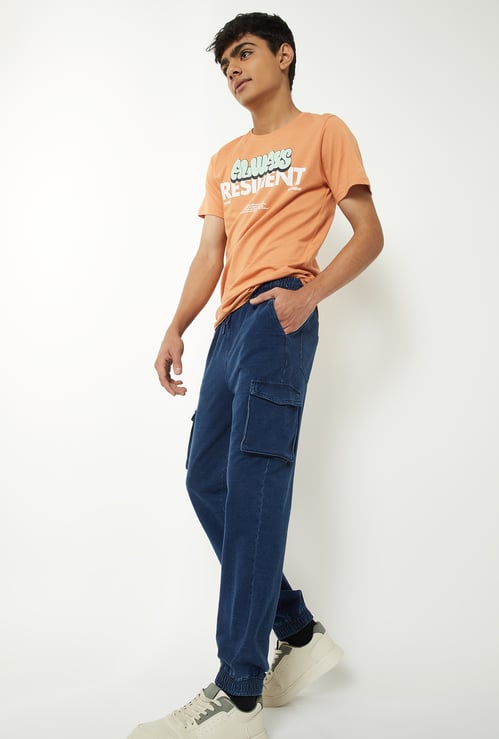 Boys Washed Cargo Joggers