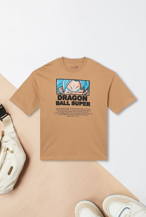 Boys Dragon Ball-Z Print Oversized T-shirt