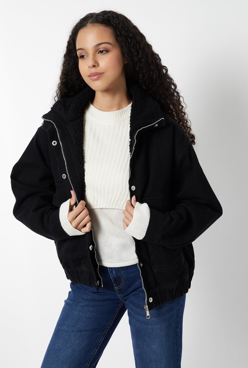 Women Boxy Fit Denim Jacket