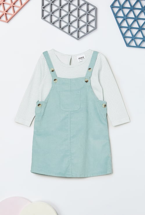 Girls Corduroy Dress with T-shirt