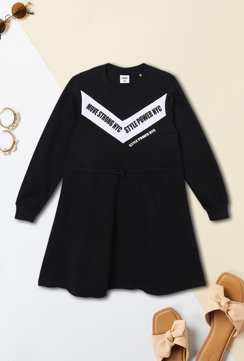 Girls Printed A-line Dress