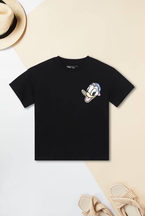 Girls Donald Duck Graphic Print T-shirt