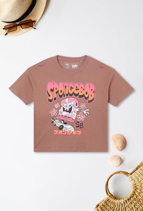 Girls SpongeBob Print T-shirt