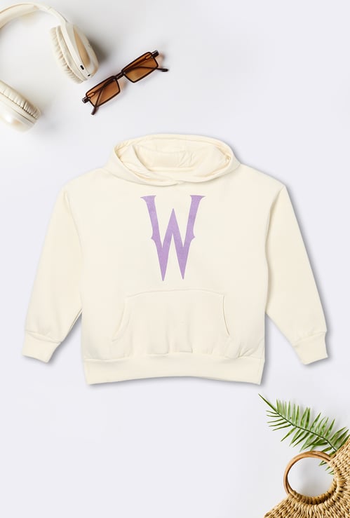 Girls Wednesday Printed Hooded Sweatshirt