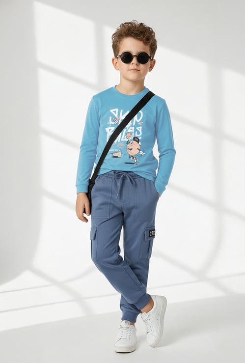 Boys Knit Cargo Joggers