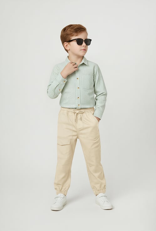 Boys Twill Weave Cargo Joggers