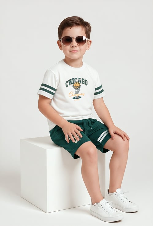 Boys Printed Shorts Set