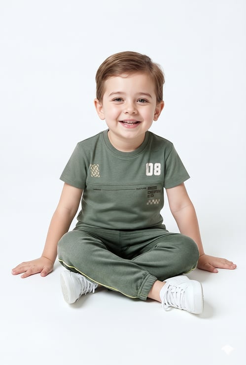 Boys Printed Joggers Set
