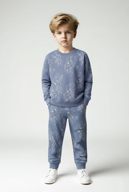 Boys Sonic Print Joggers Set