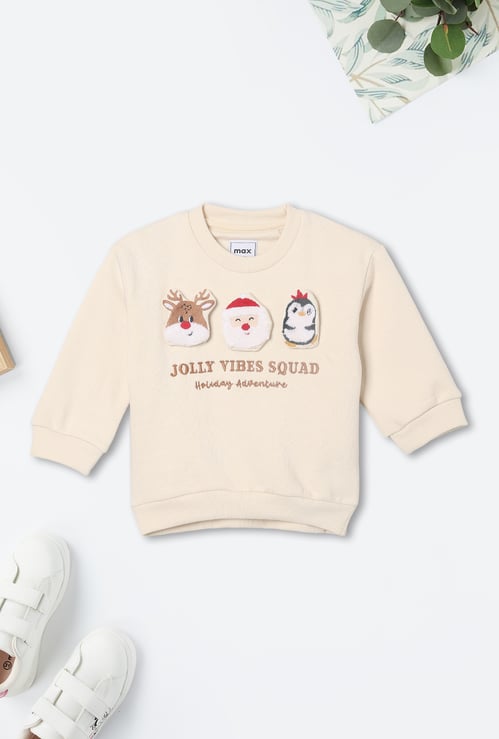 Boys Embroidered Santa Claus Sweatshirt