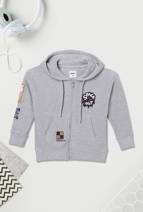 Boys Applique Hooded Sweatshirt