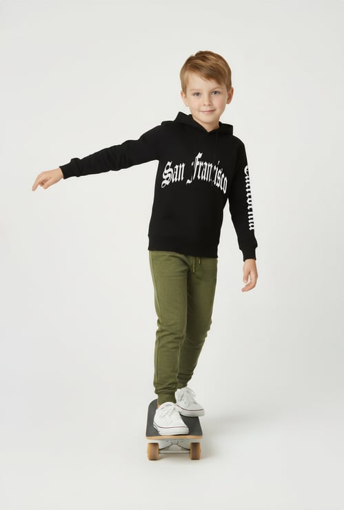 Boys Printed Hooded Sweatshirt