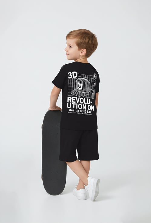 Boys Printed Shorts Set
