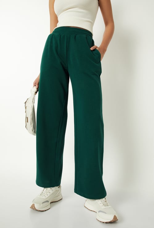 Women Solid Athleisure Track Pants