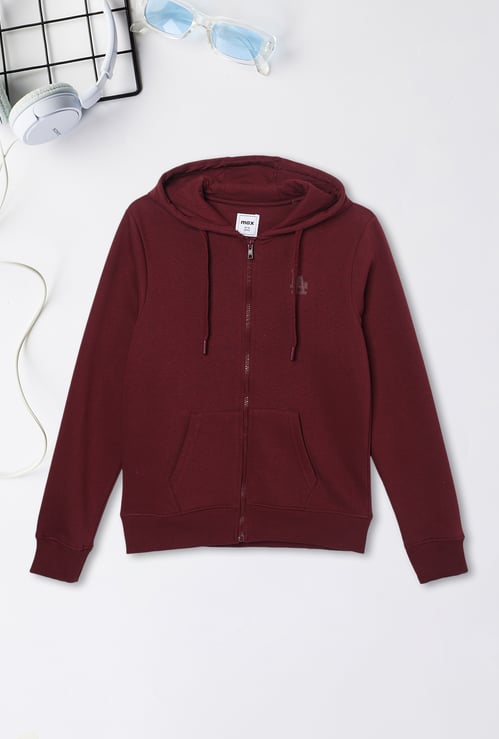 Boys Knit Hooded Sweatshirt