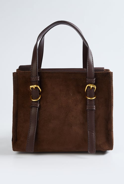 Women Faux Suede Sling Bag