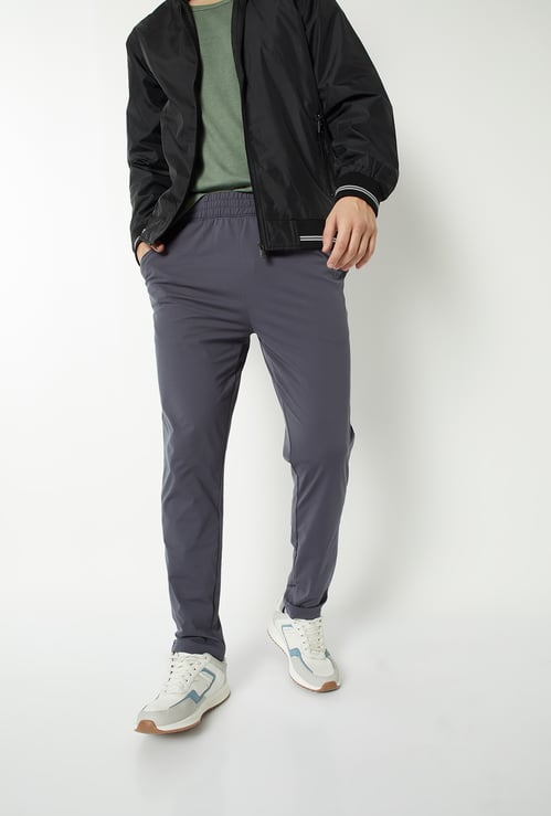 Men Solid Athleisure Track Pants