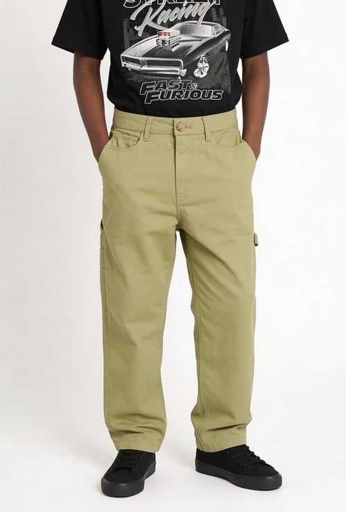 Boys Solid Carpenter Trousers