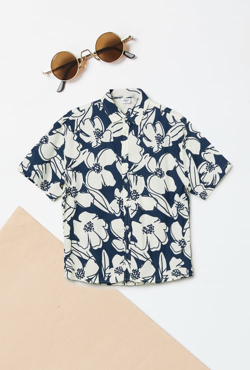 Boys Floral Print Shirt