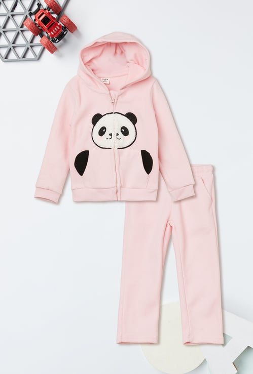 Girls Panda Trousers Set