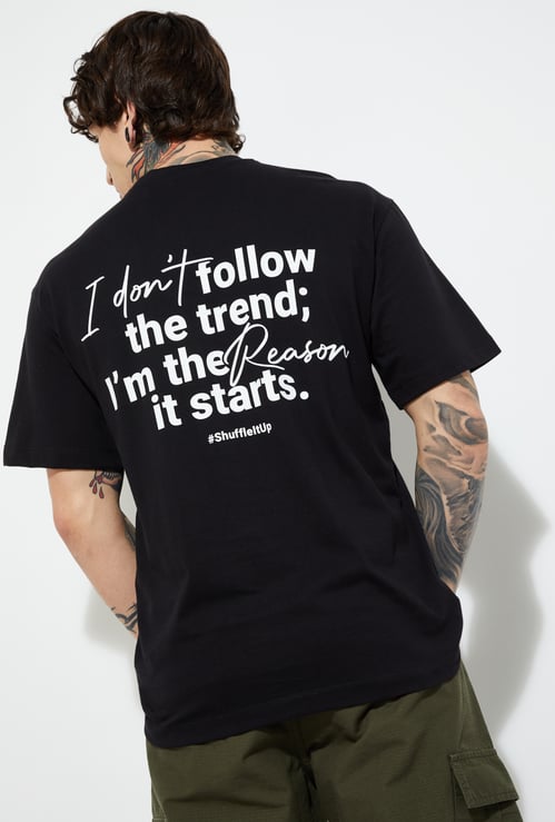 URB_N Men Back Print Oversized Unisex T-shirt