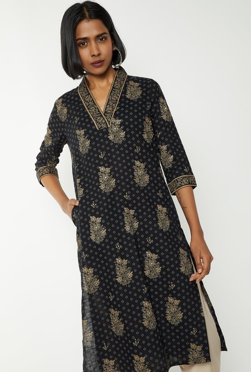 Women Printed Straight Kurta