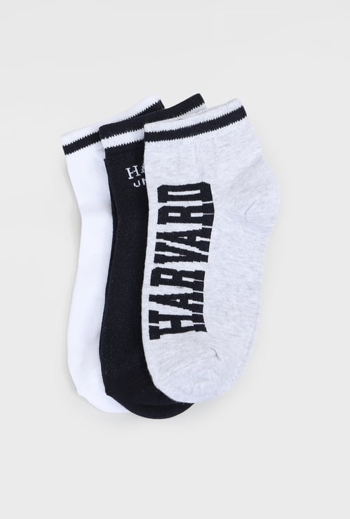 Boys Harvard Ankle Length Socks - Pack of 3