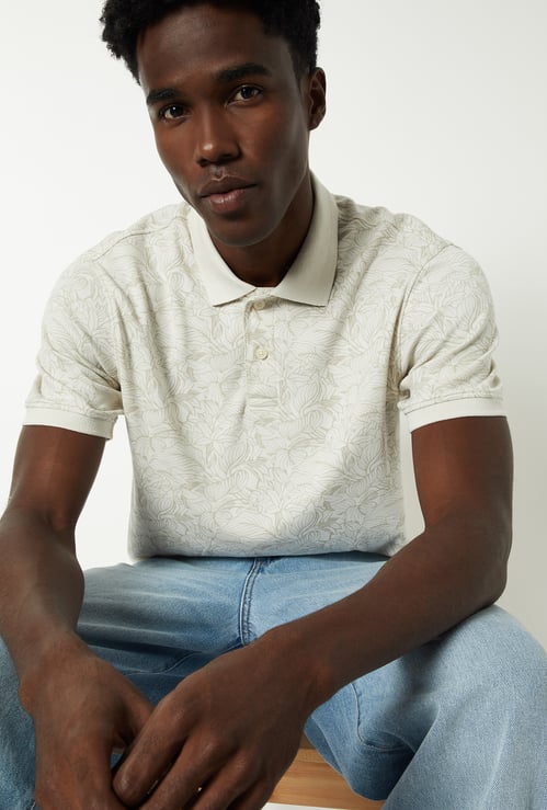 Men Printed Polo T-shirt