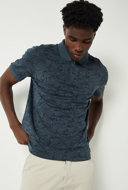 Men Printed Polo T-shirt