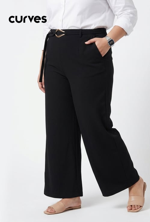 Women Pleated Wide Leg Trousers