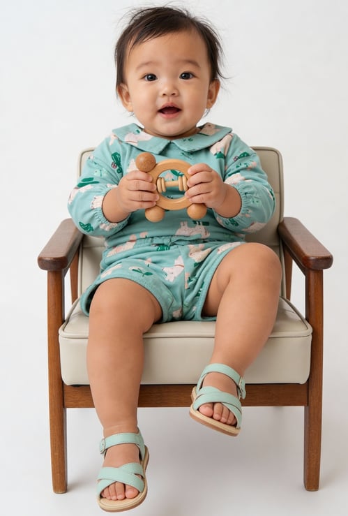 Girls Printed Shorts Set