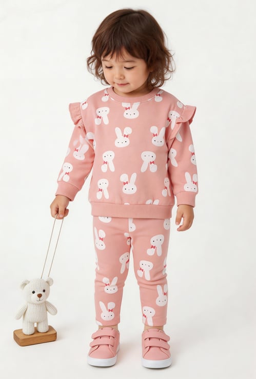 Girls Printed Leggings Set