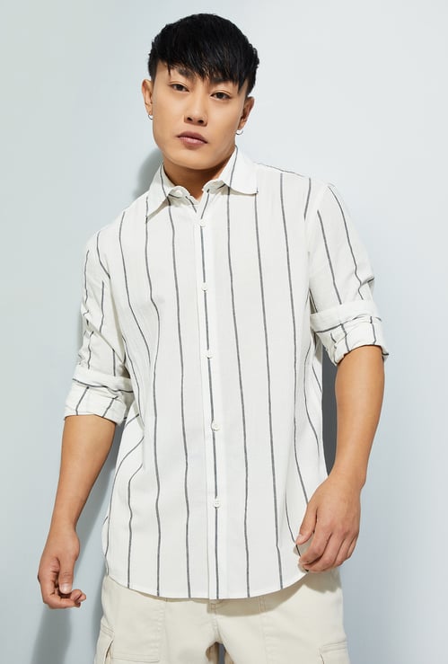 URB_N Men Striped Regular Fit Shirt