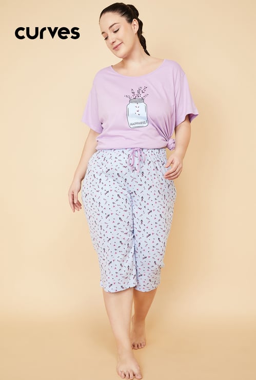 Women Printed Capri Set