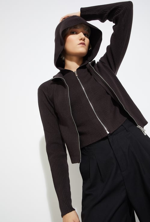 ALAYA F x URB_N Women Layered Hooded Jacket