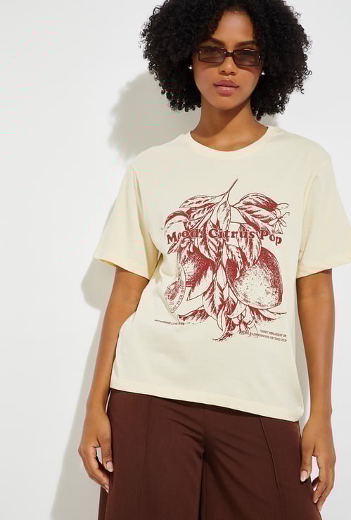 URB_N Women Printed Relaxed Fit T-shirt