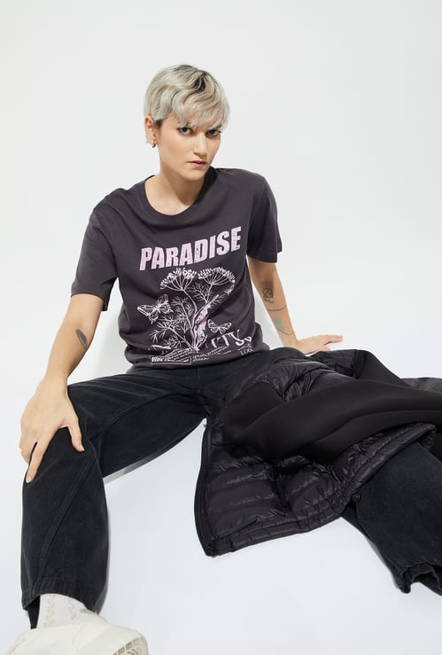 ALAYA F x URB_N Women Printed Relaxed Fit T-shirt