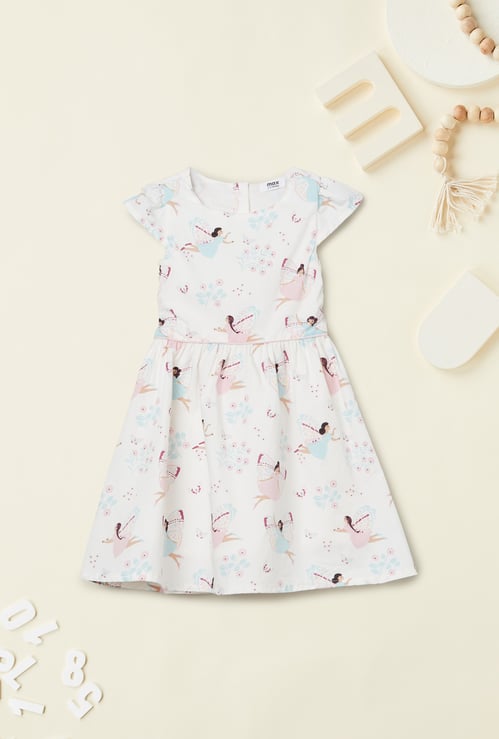 Girls Printed A-line Dress